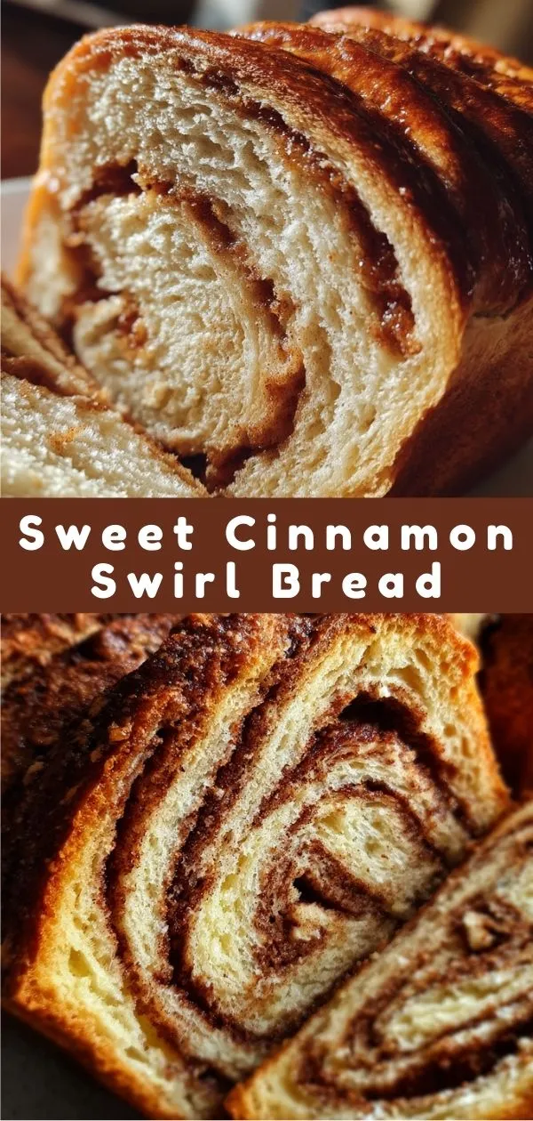 Ultimate Sweet Cinnamon Swirl Bread with Vanilla Glaze and Brown Sugar Ribbons - main view